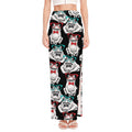 Hipster Frog Pattern Print High Slit Maxi Skirt