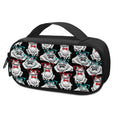 Hipster Frog Pattern Print Portable Cooler Travel Case