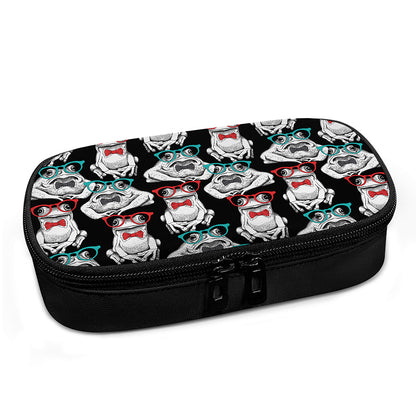 Hipster Frog Pattern Print Insulin Cooler Travel Case
