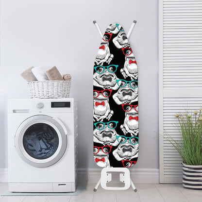 Hipster Frog Pattern Print Ironing Board Cover