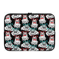 Hipster Frog Pattern Print Laptop Sleeve