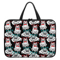 Hipster Frog Pattern Print Laptop Sleeve With Handle