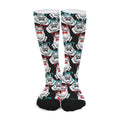 Hipster Frog Pattern Print Long Socks