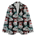 Hipster Frog Pattern Print Men's Blazer
