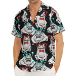 Hipster Frog Pattern Print Men's Deep V-Neck Shirt