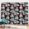 Hipster Frog Pattern Print Pencil Pleat Curtains
