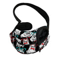 Hipster Frog Pattern Print Pet Sling Carrier