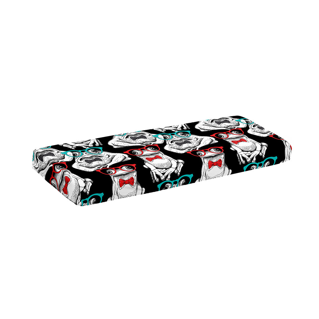 Hipster Frog Pattern Print Piano Keyboard Cover