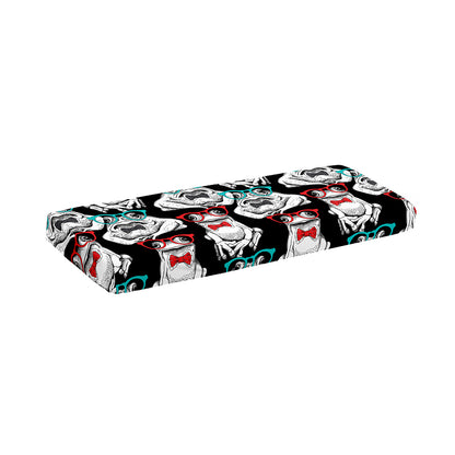 Hipster Frog Pattern Print Piano Keyboard Cover
