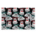 Hipster Frog Pattern Print Placemat