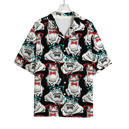 Hipster Frog Pattern Print Rayon Hawaiian Shirt