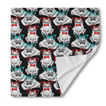 Hipster Frog Pattern Print Silk Bandana