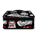 Hipster Frog Pattern Print Small Lunch Bag