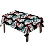 Hipster Frog Pattern Print Tablecloth