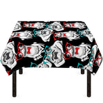Hipster Frog Pattern Print Tablecloth