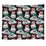 Hipster Frog Pattern Print Tapestry