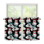 Hipster Frog Pattern Print Tier Curtains