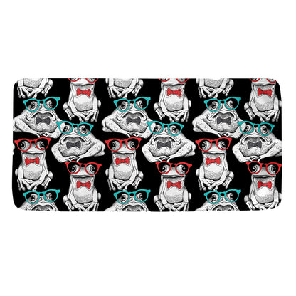 Hipster Frog Pattern Print Towel