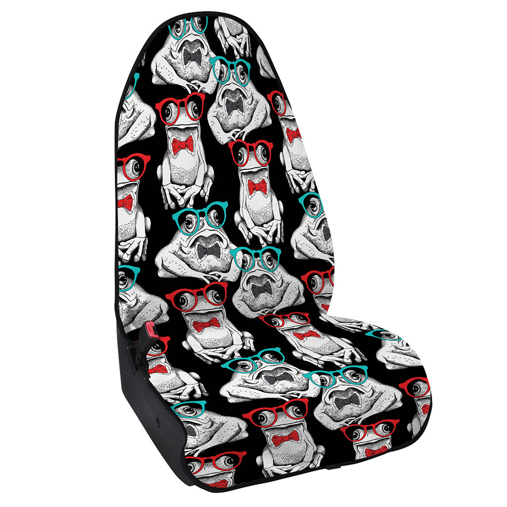 Hipster Frog Pattern Print Waterproof Car Seat Cover