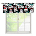 Hipster Frog Pattern Print Window Valance