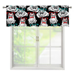 Hipster Frog Pattern Print Window Valance