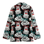 Hipster Frog Pattern Print Women's Blazer