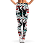 Hipster Frog Pattern Print Women's Leggings
