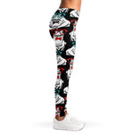 Hipster Frog Pattern Print Women's Leggings