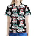 Hipster Frog Pattern Print Women's Polo Shirt