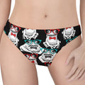 Hipster Frog Pattern Print Women's Thong