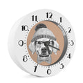 Hipster Golden Retriever Print Alarm Clock