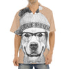 Hipster Golden Retriever Print Aloha Shirt