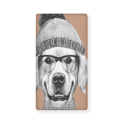 Hipster Golden Retriever Print Baby Crib Sheet