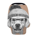 Hipster Golden Retriever Print Baby Seat Cover