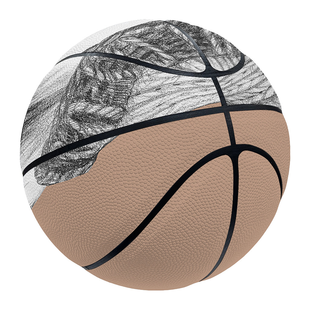 Hipster Golden Retriever Print Basketball