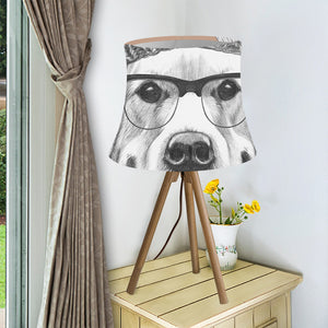 Hipster Golden Retriever Print Bell Lamp Shade