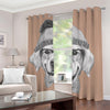 Hipster Golden Retriever Print Blackout Grommet Curtains