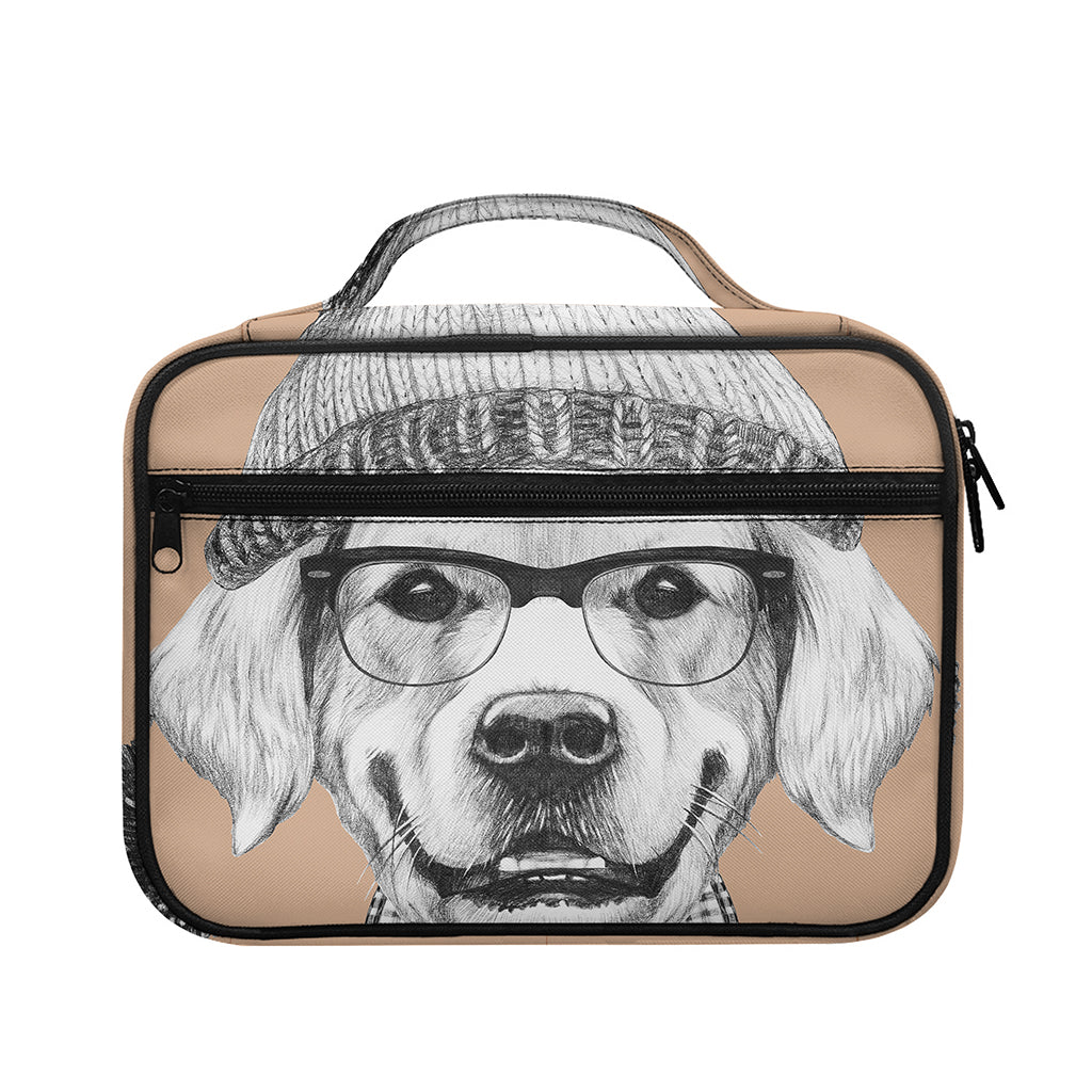 Hipster Golden Retriever Print Briefcase Bible Bag