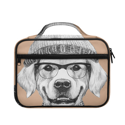 Hipster Golden Retriever Print Briefcase Bible Bag