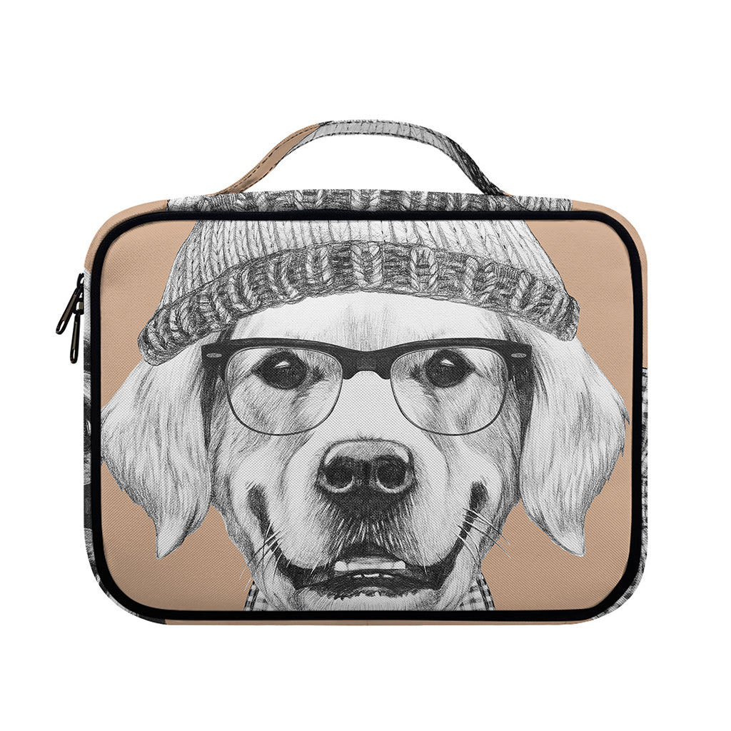 Hipster Golden Retriever Print Briefcase Bible Bag