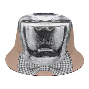 Hipster Golden Retriever Print Bucket Hat