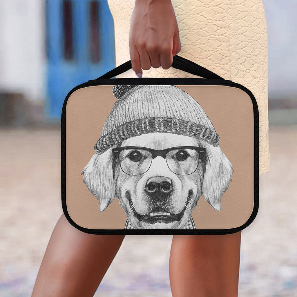 Hipster Golden Retriever Print Classic Bible Case