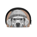 Hipster Golden Retriever Print Coin Purse