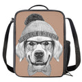 Hipster Golden Retriever Print Crossbody Lunch Bag