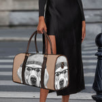Hipster Golden Retriever Print Duffle Bag