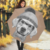 Hipster Golden Retriever Print Foldable Umbrella