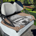 Hipster Golden Retriever Print Golf Cart Seat Cover