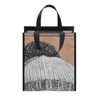 Hipster Golden Retriever Print Insulated Lunch Tote