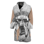 Hipster Golden Retriever Print Men's Bathrobe