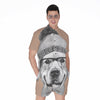 Hipster Golden Retriever Print Men's Rompers